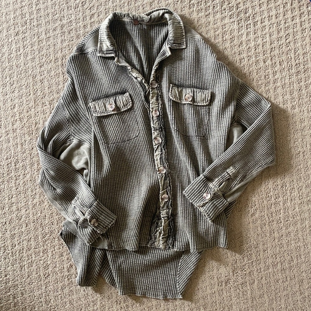 Free People Green Shacket